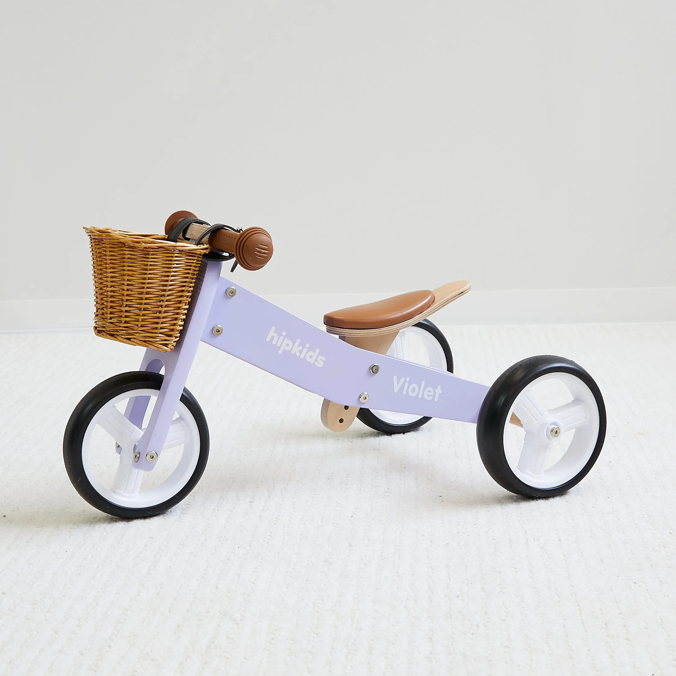 2 in 1 Toddler Mini-Trike/Balance Bike with Wicker Basket