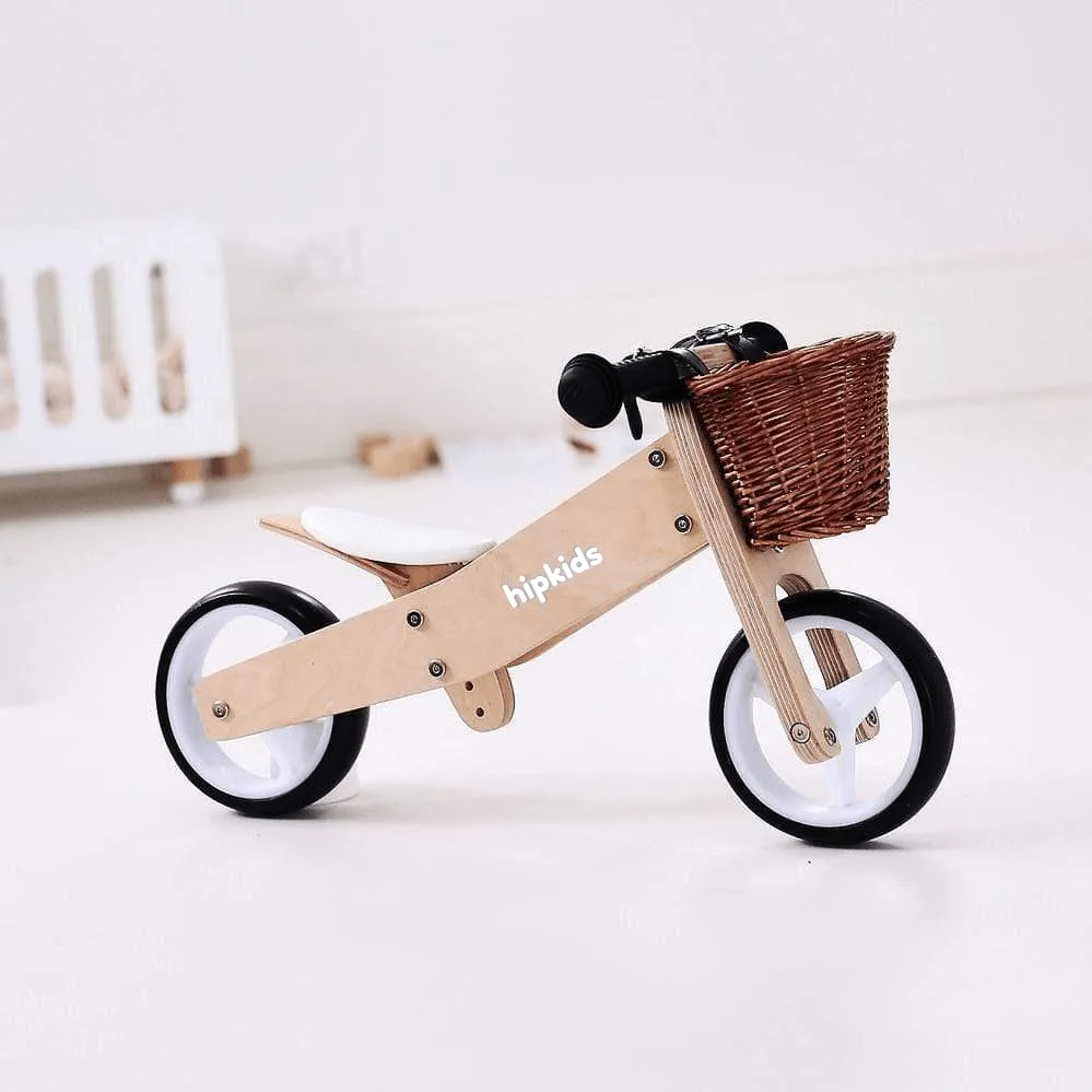 2 in 1 Toddler Mini-Trike/Balance Bike with Wicker Basket