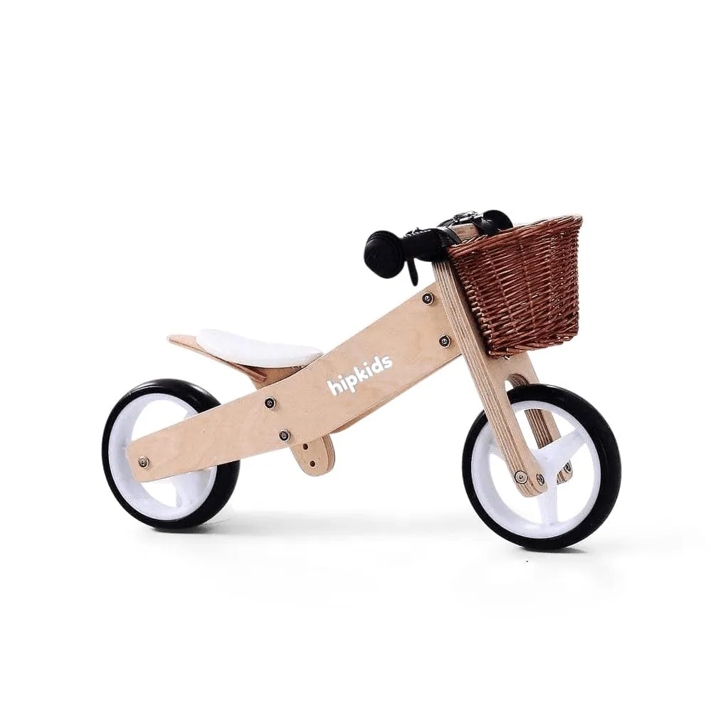 2 in 1 Toddler Mini-Trike/Balance Bike with Wicker Basket