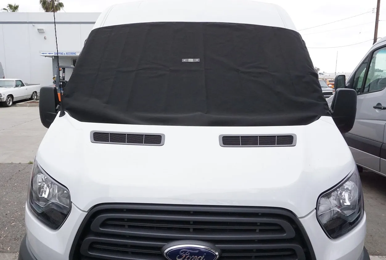 2014  Ford Transit Exterior Front Window Shade Kit w/Integeral Side Window Bug Screens