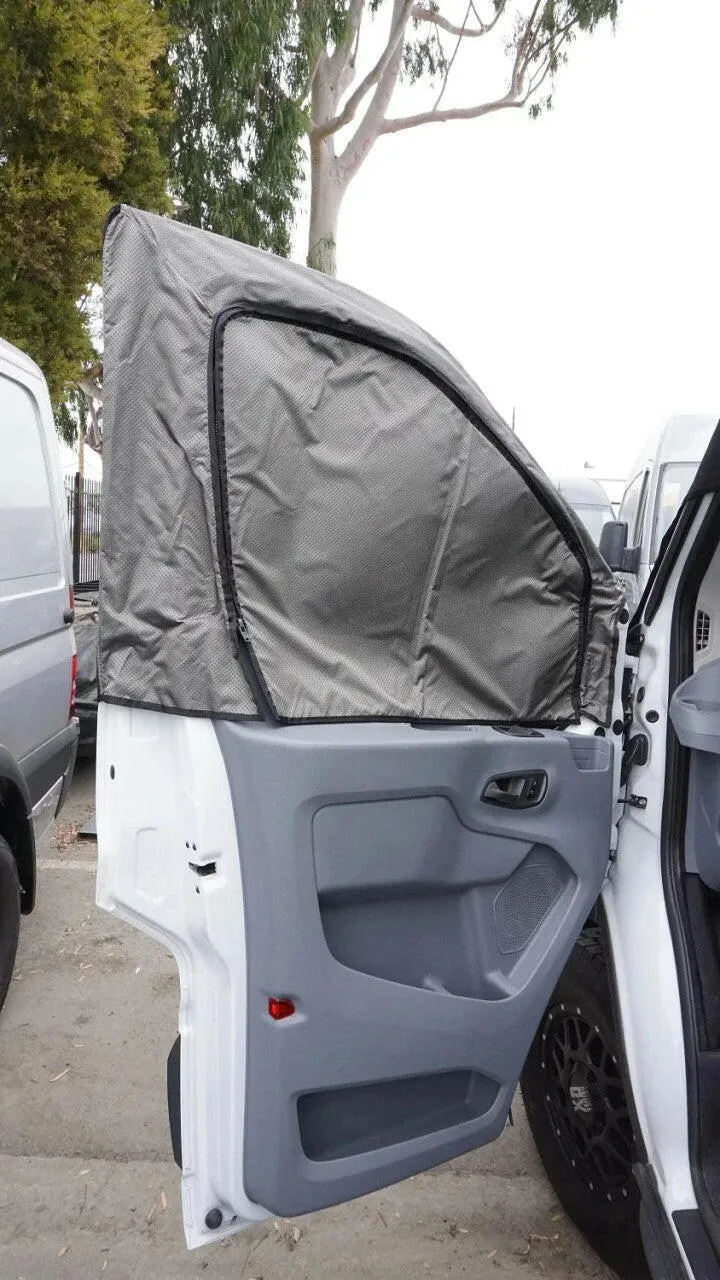 2014  FORD TRANSIT FABRIC - FRONT DOOR WINDOW SHADE / BUG NET SET