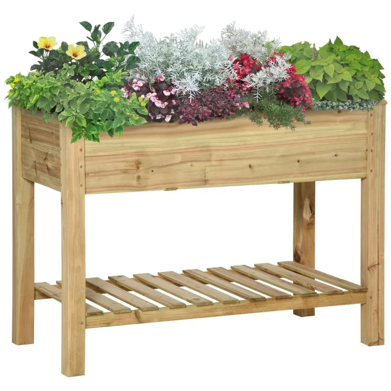 45" x 22" x 33" Elevated Wooden Planter Box