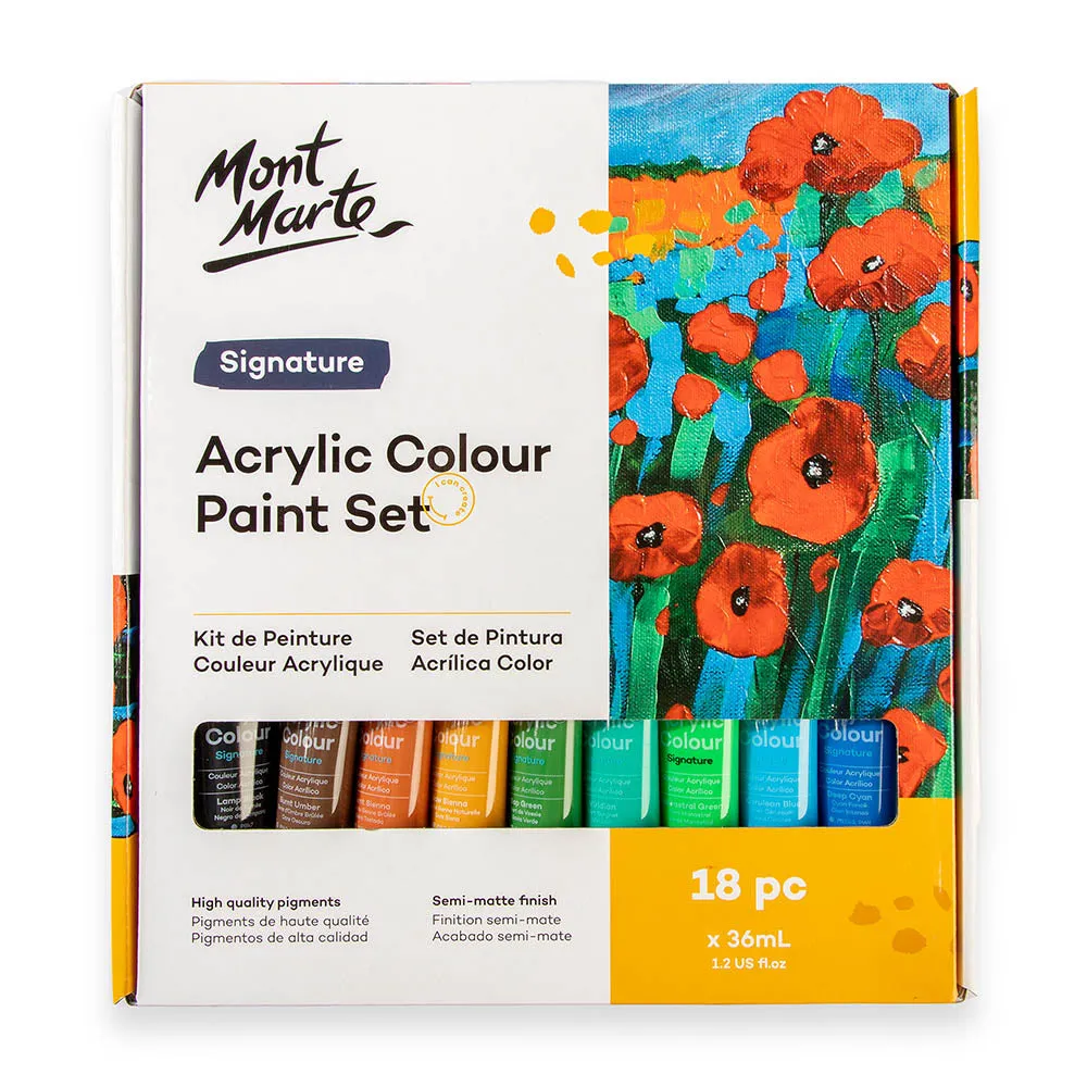 Acrylic Colour Paint Set Signature 18pc x 36ml (1.2 US fl.oz)