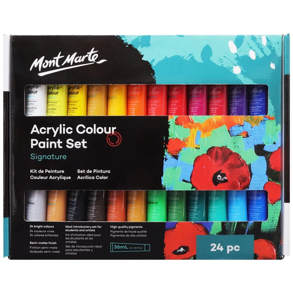 Acrylic Colour Paint Set Signature 24pc x 36ml (1.2oz)