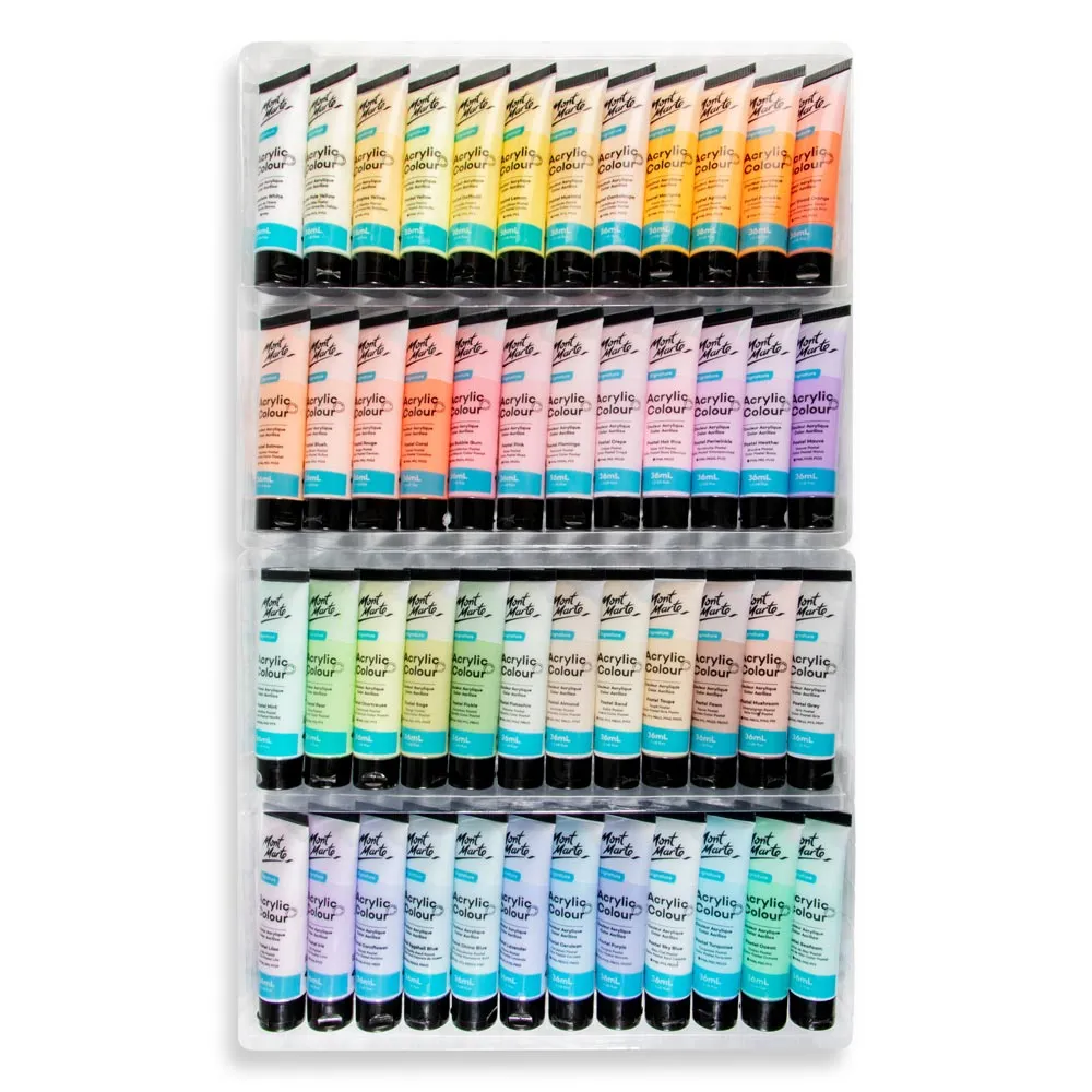 Acrylic Colour Pastel Paint Set Signature 48pc x 36ml (1.2 US fl.oz)