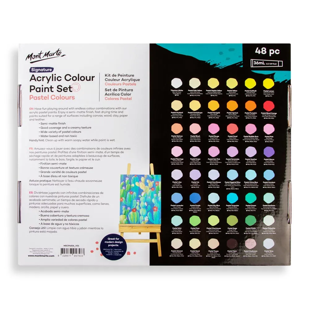 Acrylic Colour Pastel Paint Set Signature 48pc x 36ml (1.2 US fl.oz)