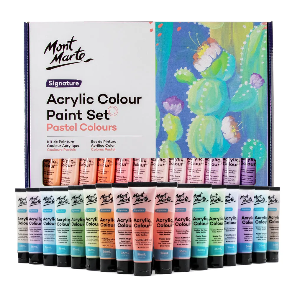 Acrylic Colour Pastel Paint Set Signature 48pc x 36ml (1.2 US fl.oz)