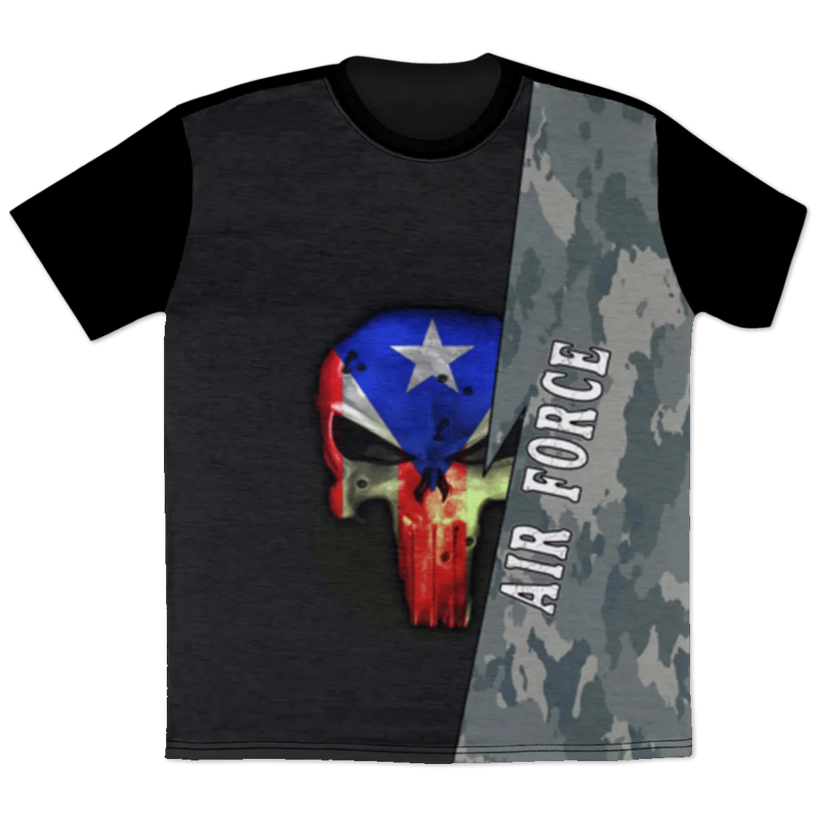 Air Force Camo Skull -  All Over Print T-Shirt