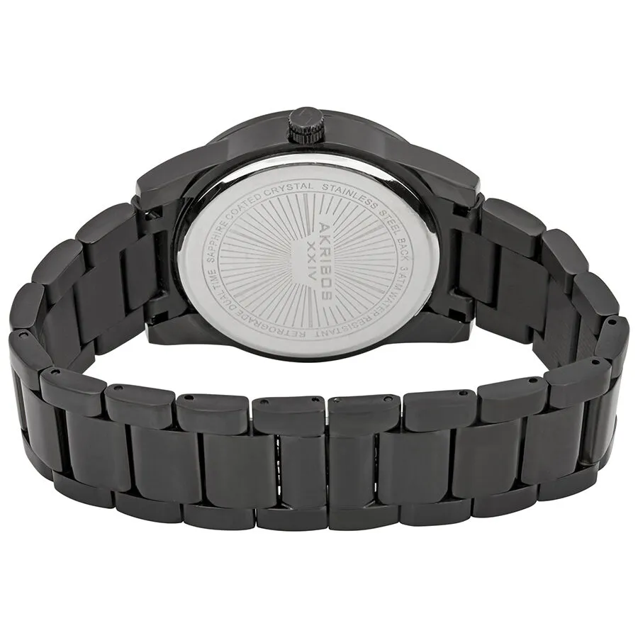 Akribos Xxiv Black Dial Black Ion-plated Men's Watch AK962BK