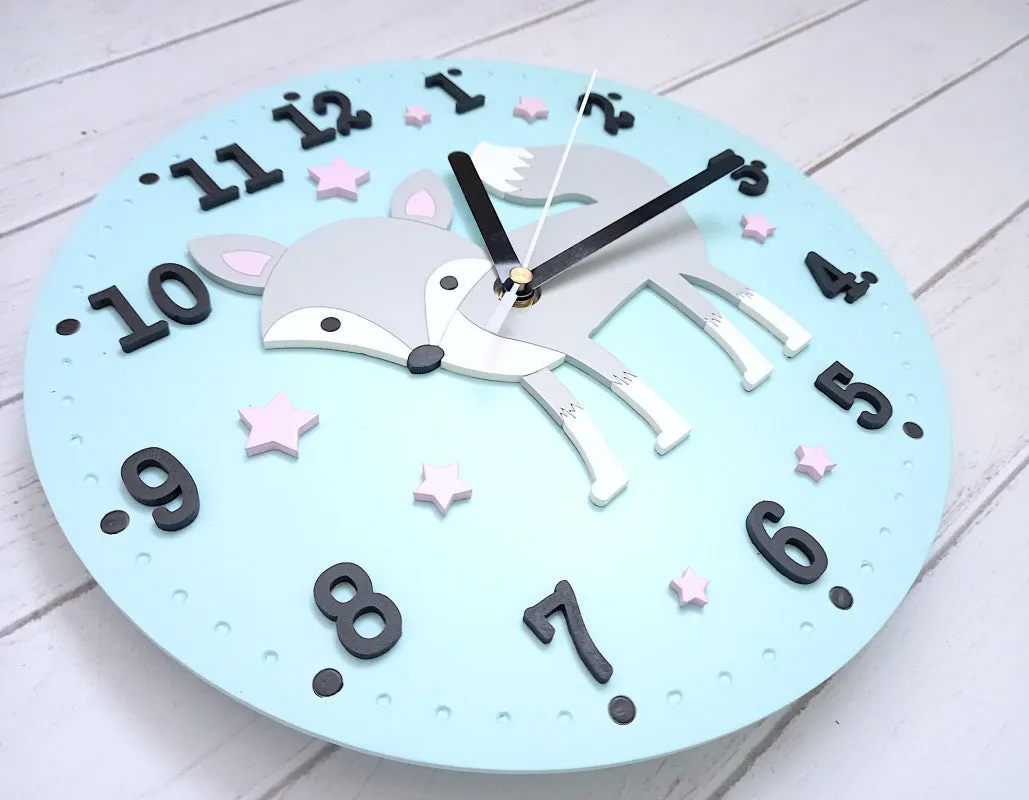 Baby Racoon Theme Wall Clock DIY Kits