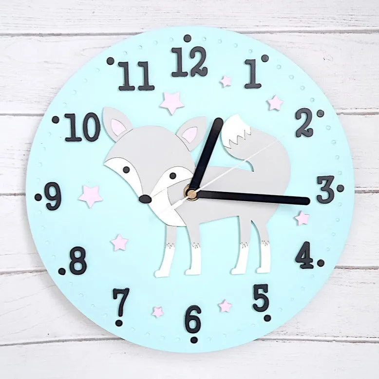 Baby Racoon Theme Wall Clock DIY Kits