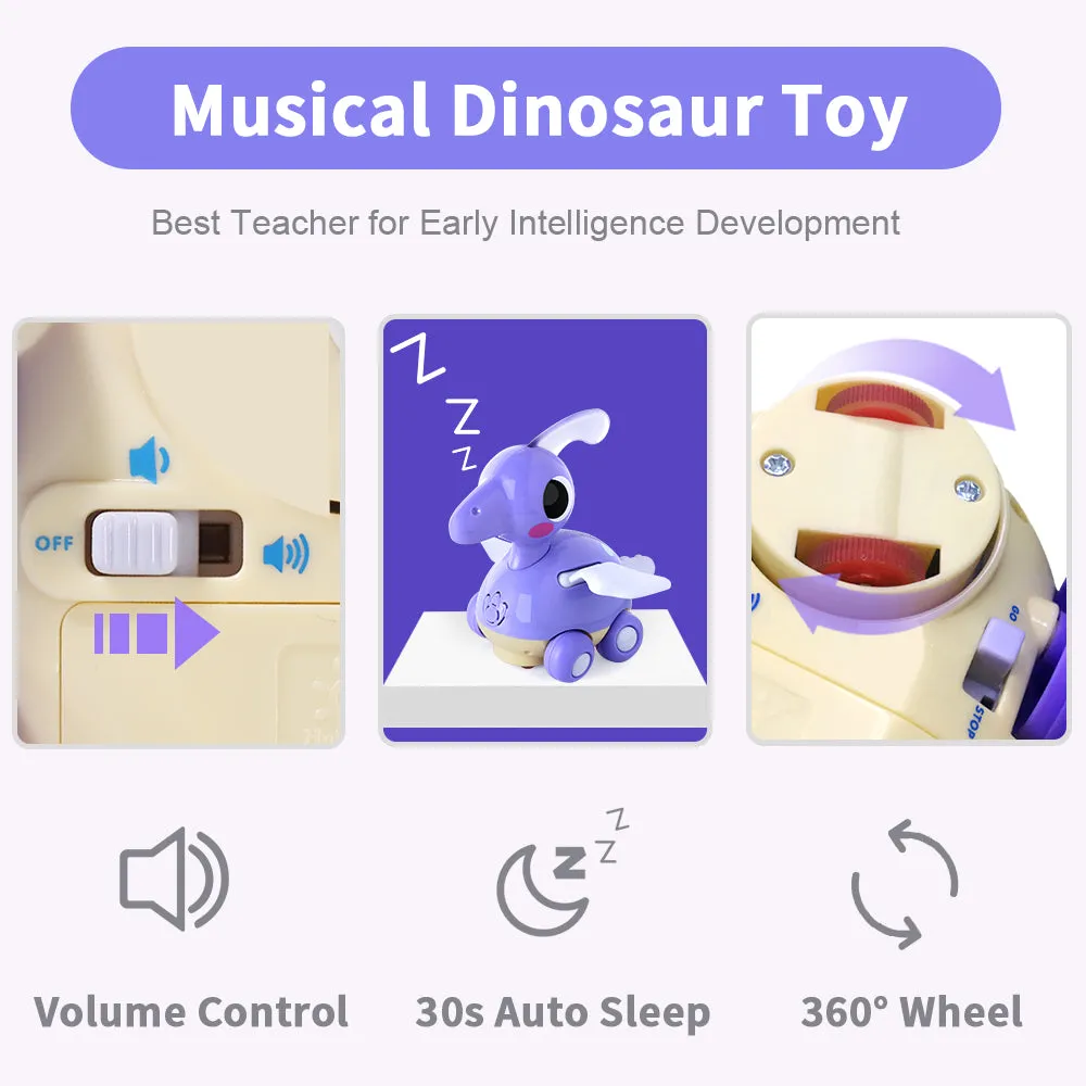 Baby Toddler Dinosaur Music Crawling Toys Moving Toy