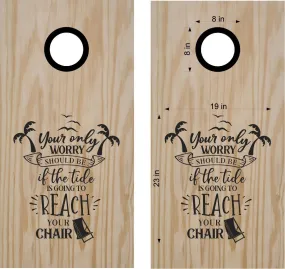 Beach Chair Cornhole Decal Set Boards Bean Bag Toss Sticker