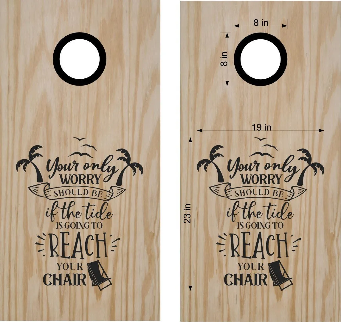 Beach Chair Cornhole Decal Set Boards Bean Bag Toss Sticker