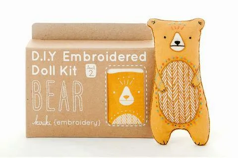 Bear DIY Embroidered Doll Kit (Level 2)