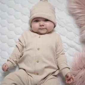 Beige Rib Babygro | Toddler Romper