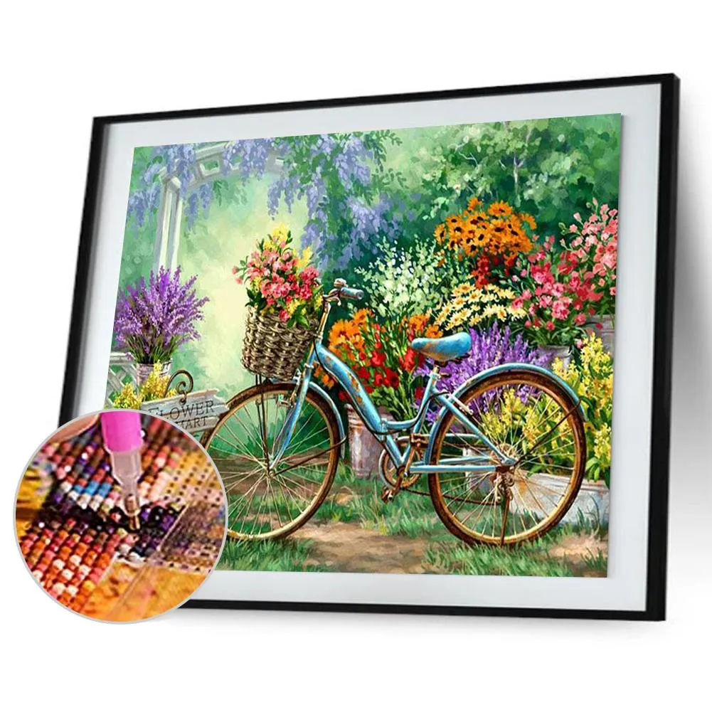 Bicycle - Full Square Diamond - 40x30CM