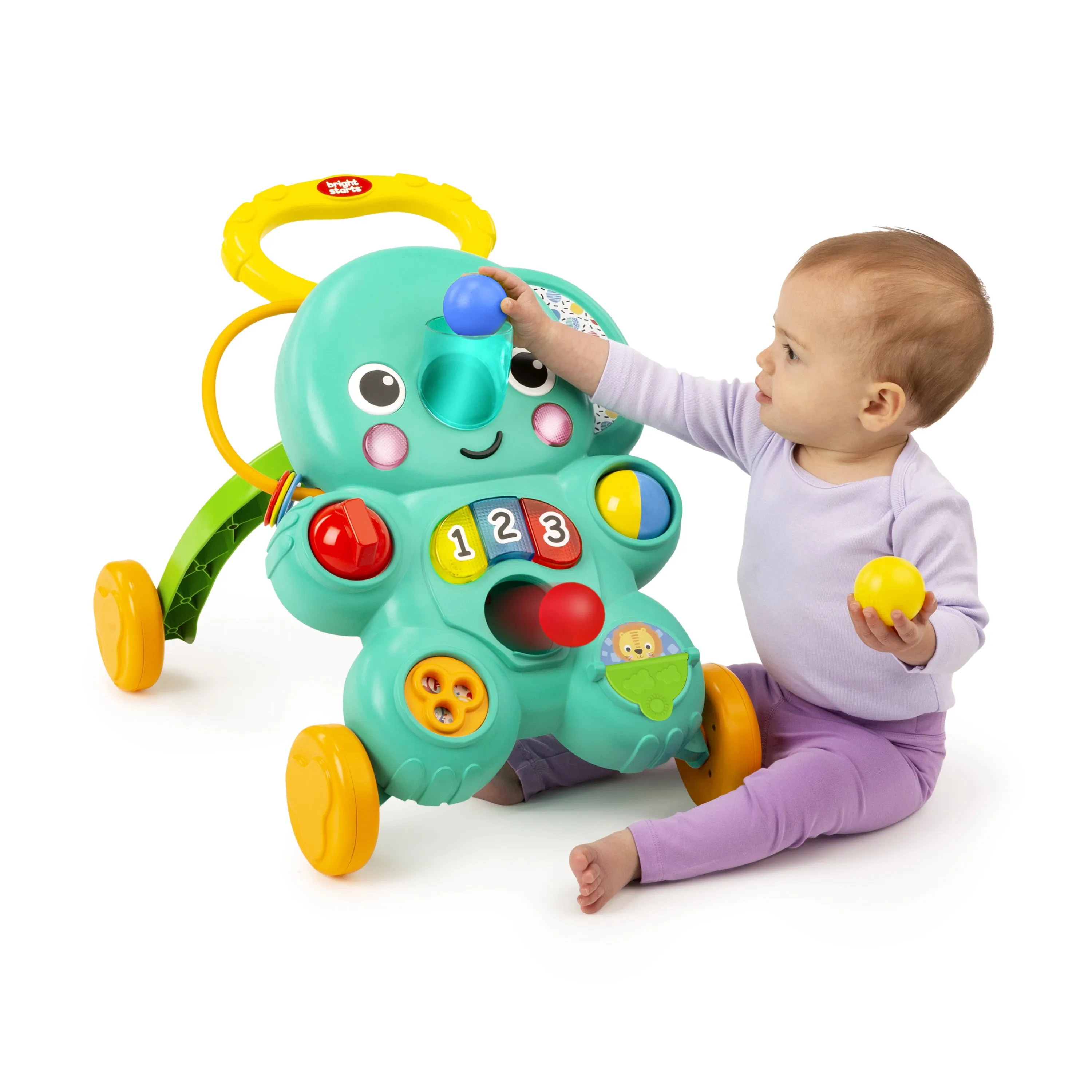 Bright Starts Stroll 'n Roll 2-in-1 Ball Play Walker - Elephant