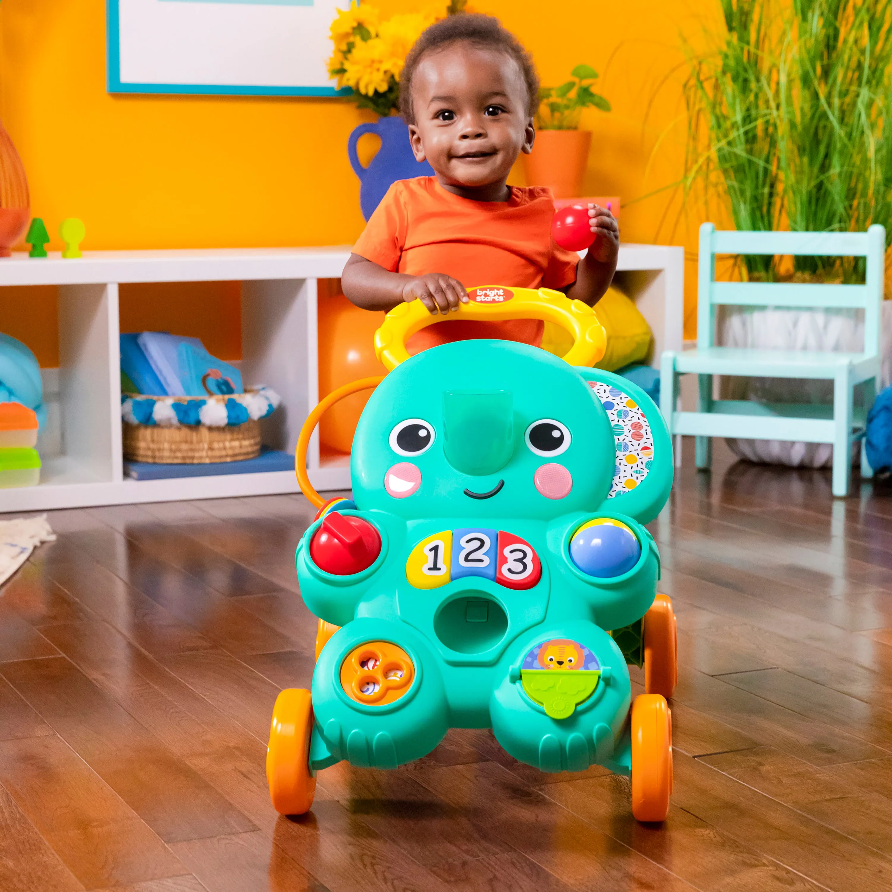 Bright Starts Stroll 'n Roll 2-in-1 Ball Play Walker - Elephant