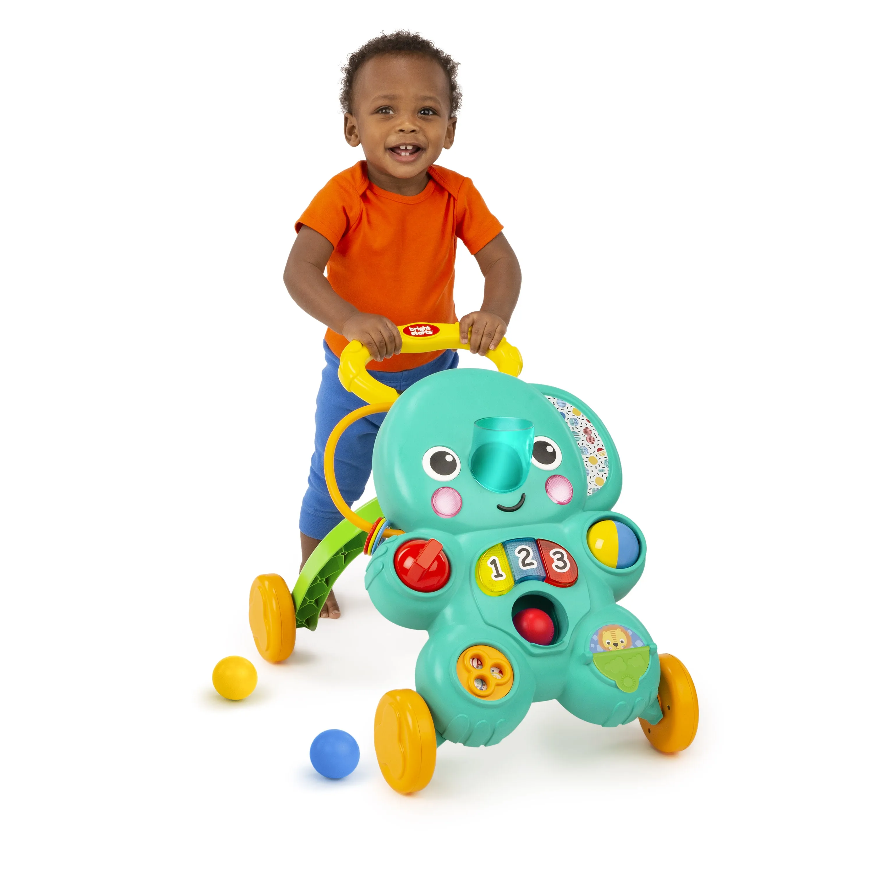 Bright Starts Stroll 'n Roll 2-in-1 Ball Play Walker - Elephant