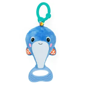 Bright Starts Whale-a-roo Pull & Shake Stuffed Animal Activity Toy for Baby