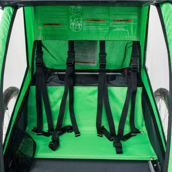 Cadence 2 Seat Bike Trailer - Green