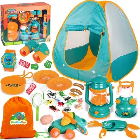 Camping Tent with Bug Catcher and Food 36 pcs