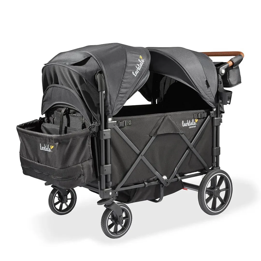 Caravan Quad 4-Seater Stroller Wagon - Byron Black