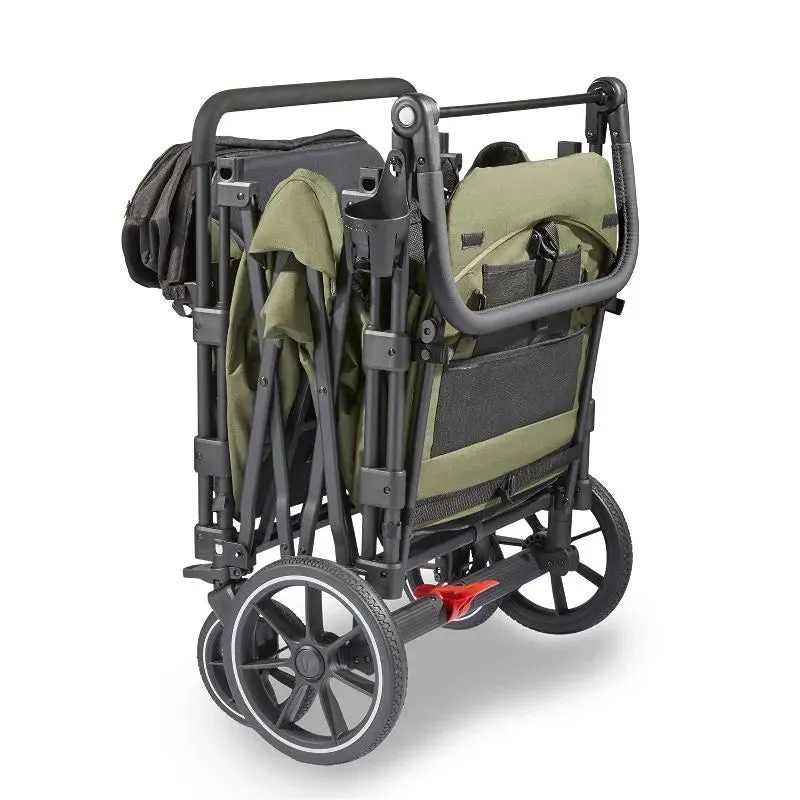 Caravan Quad 4-Seater Stroller Wagon - Byron Black