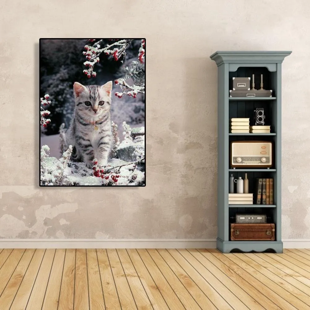 Cat - Full Diamond Painting - (Canvas 30*40cm/11.81*15.75in)