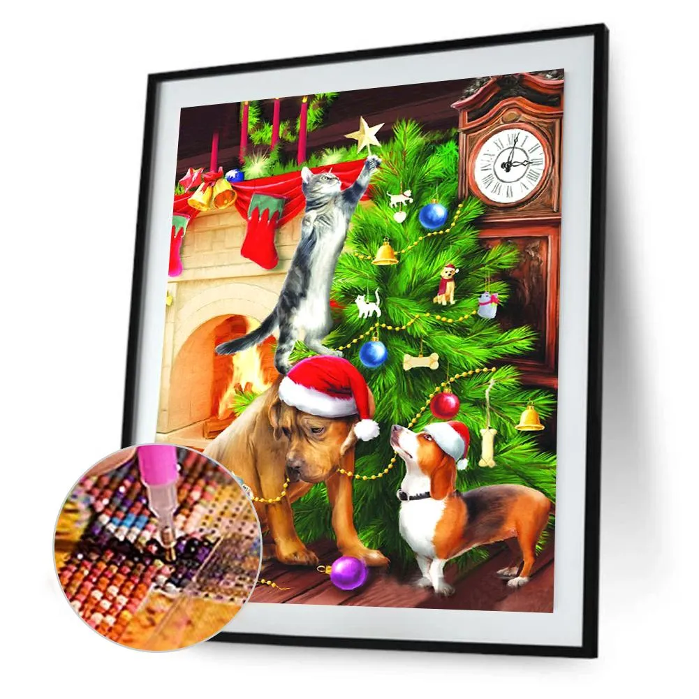 Christmas Dog Full Drill 5D DIY Diamond Painting - 30x40CM