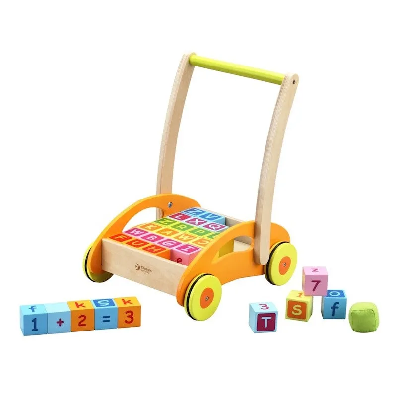 Classic World - Baby Walker With Blocks