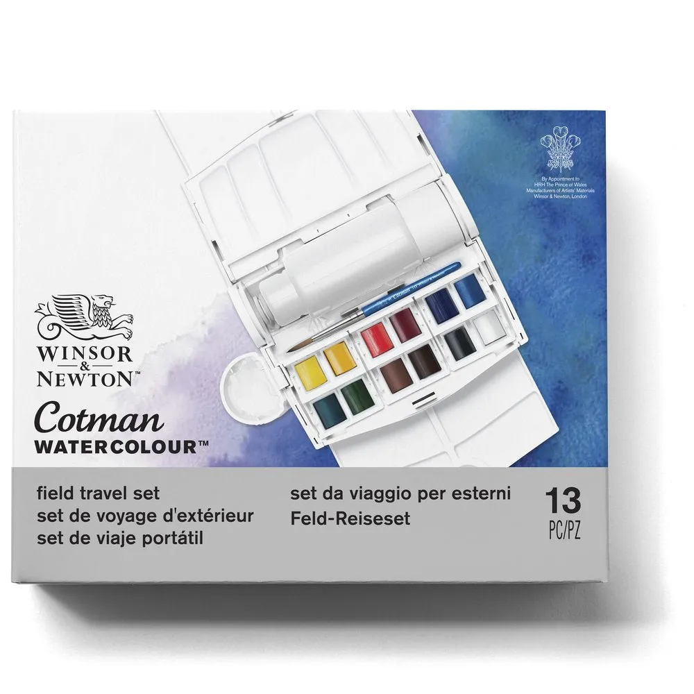 Cotman Watercolours Field Plus - 12 Half Pans