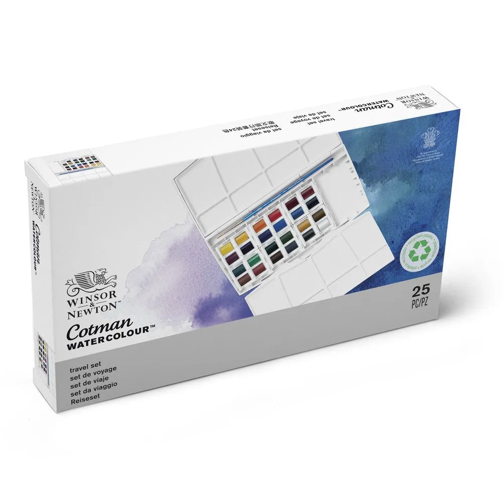 Cotman Watercolours Painting Plus 24 Half Pan Set