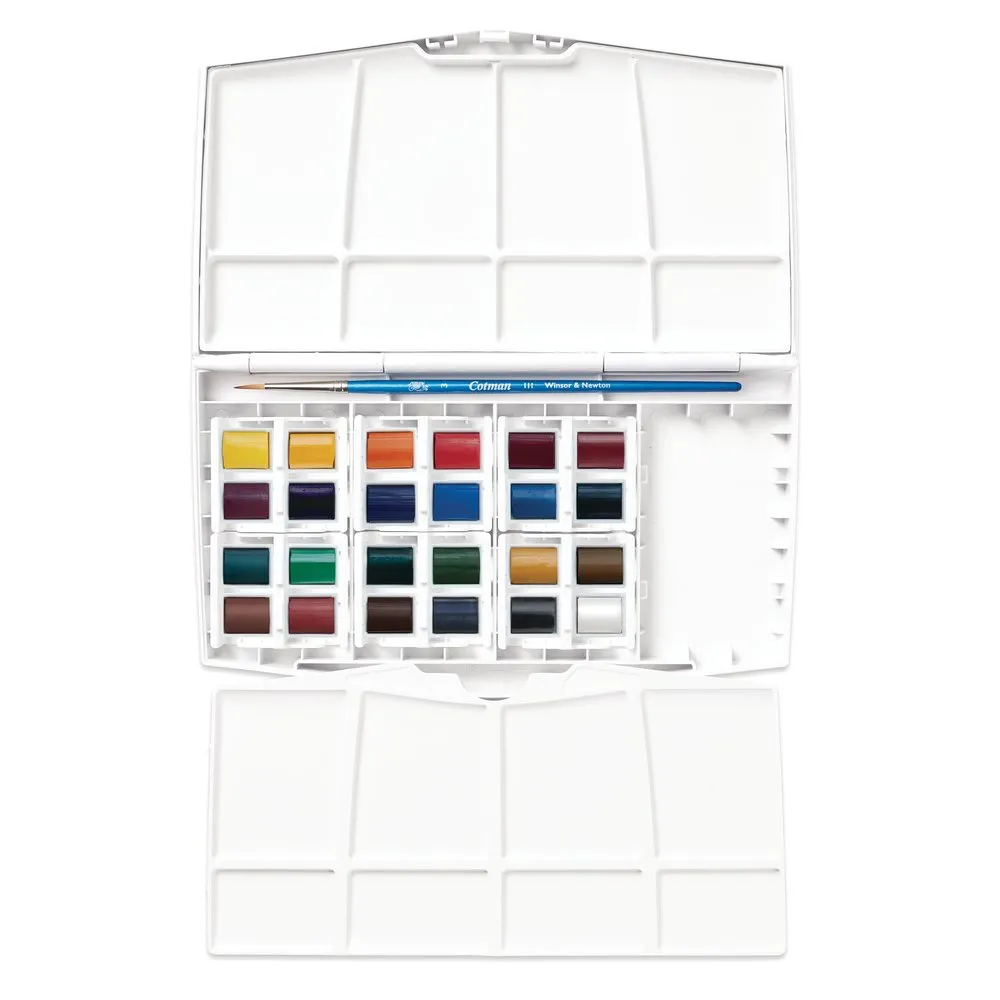 Cotman Watercolours Painting Plus 24 Half Pan Set