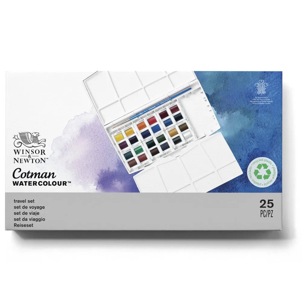 Cotman Watercolours Painting Plus 24 Half Pan Set