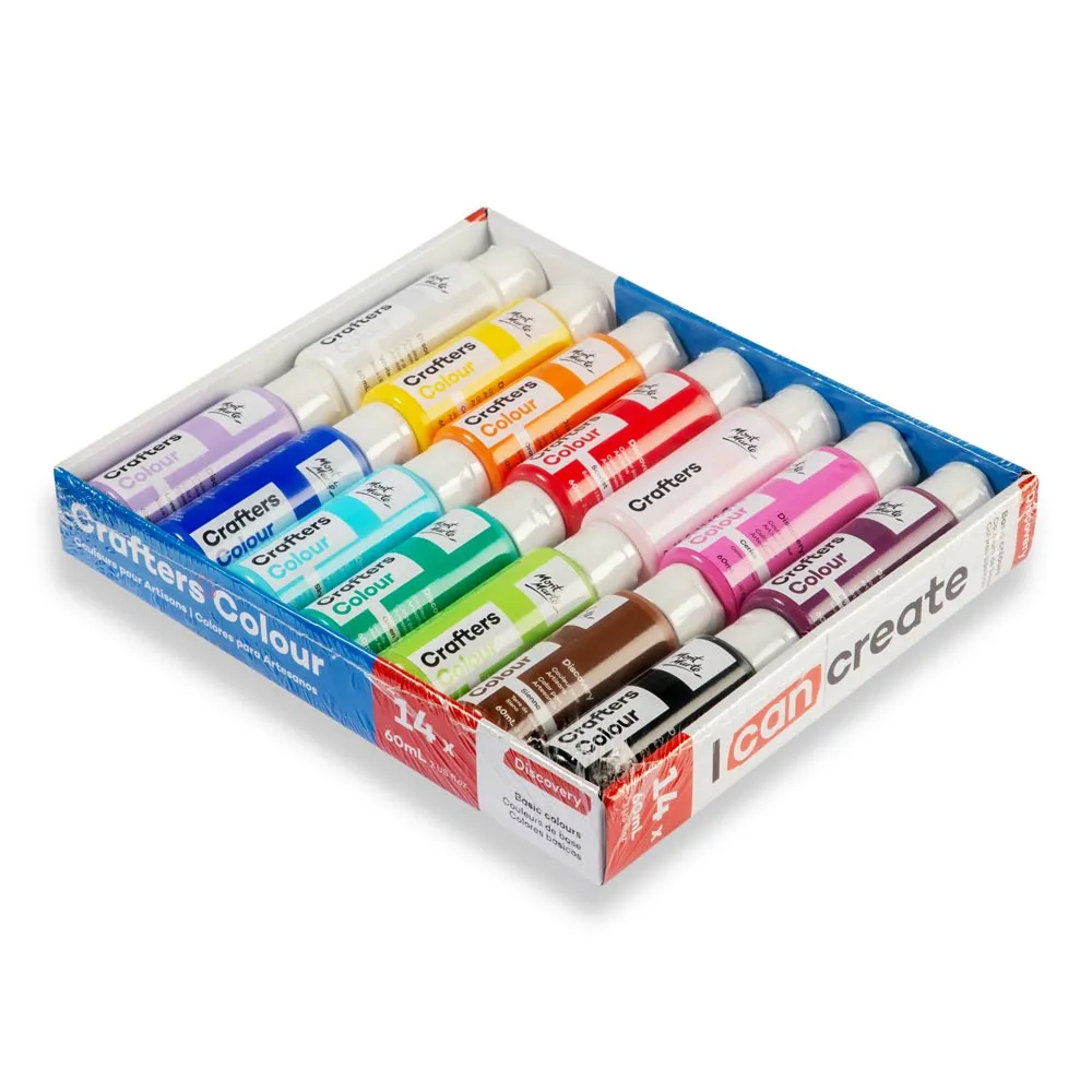 Crafters Colour Discovery Paint Set 14pc x 60ml (2 US fl.oz)