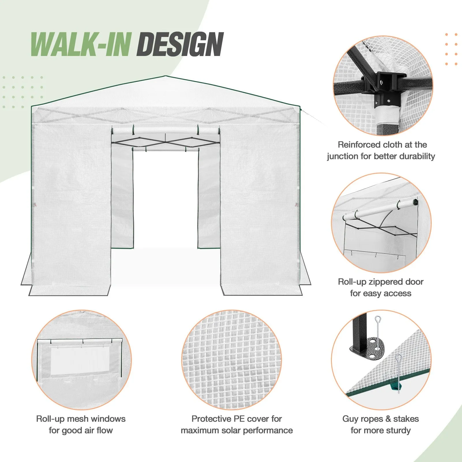 EAGLE PEAK 10x10 Pop-up Walk-in Greenhouse