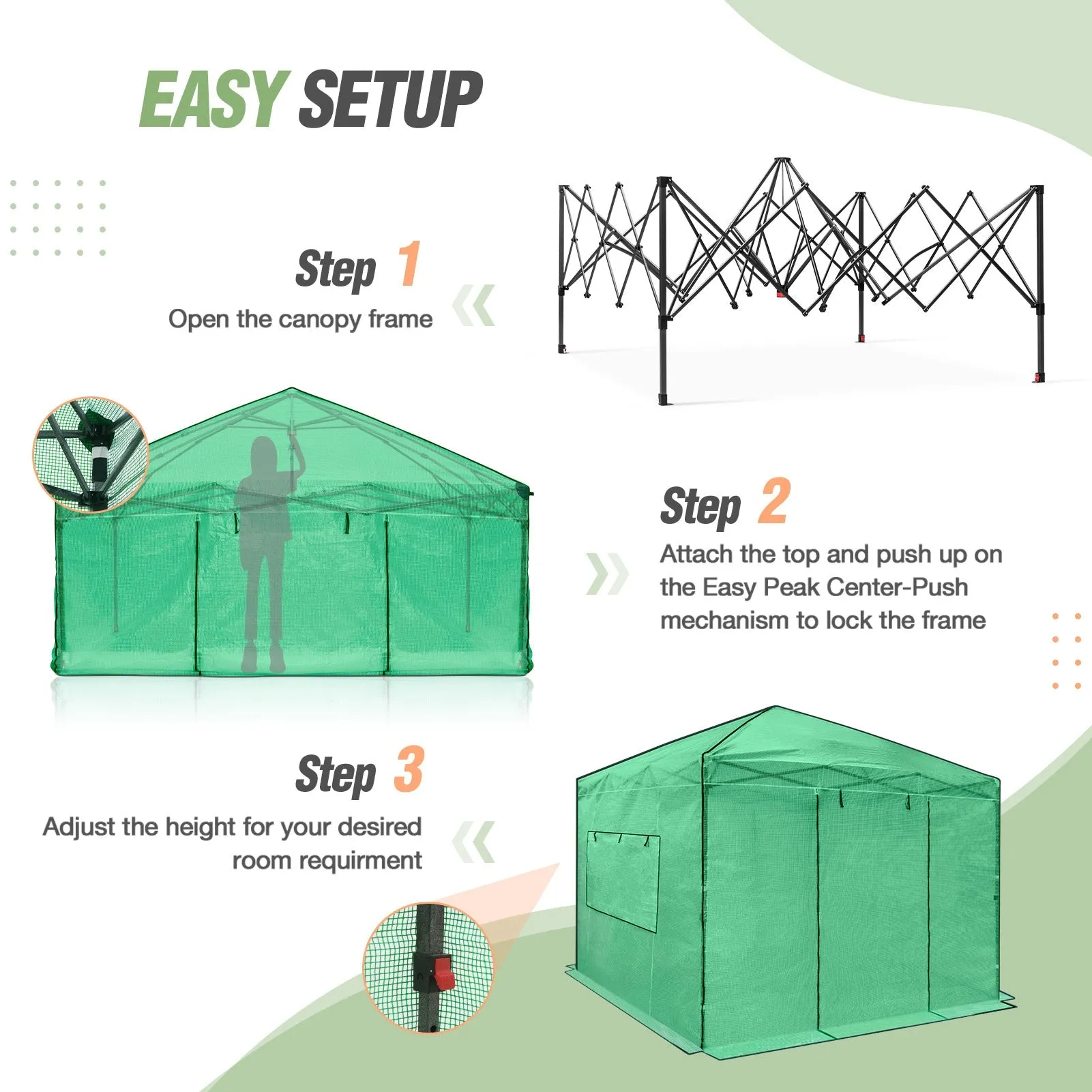 EAGLE PEAK 10x10 Pop-up Walk-in Greenhouse