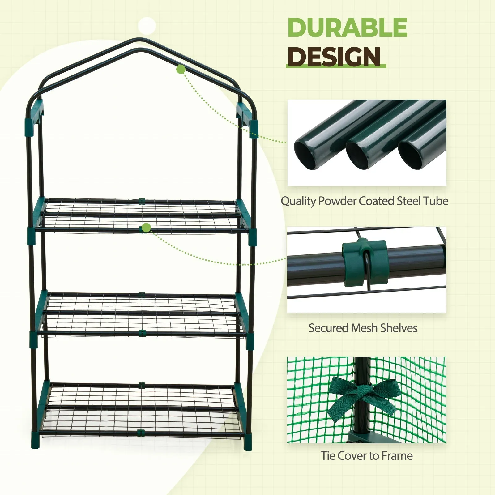 EAGLE PEAK 27" x 19" x 50" Mini Greenhouse