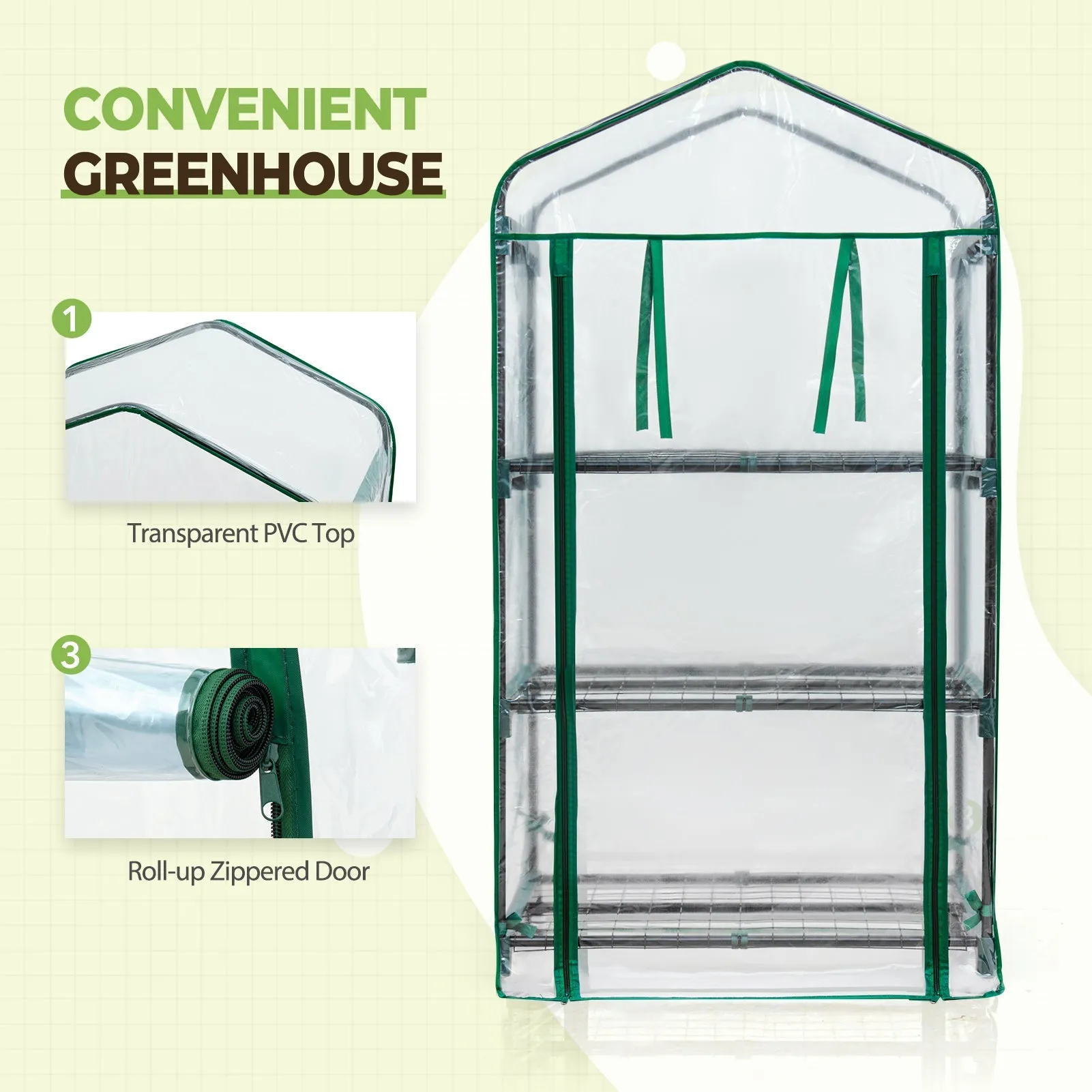 EAGLE PEAK 27" x 19" x 50" Mini Greenhouse