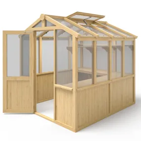 EAGLE PEAK 7.5x6.7x7.7 Wood and Polycarbonate Walk-in Greenhouse