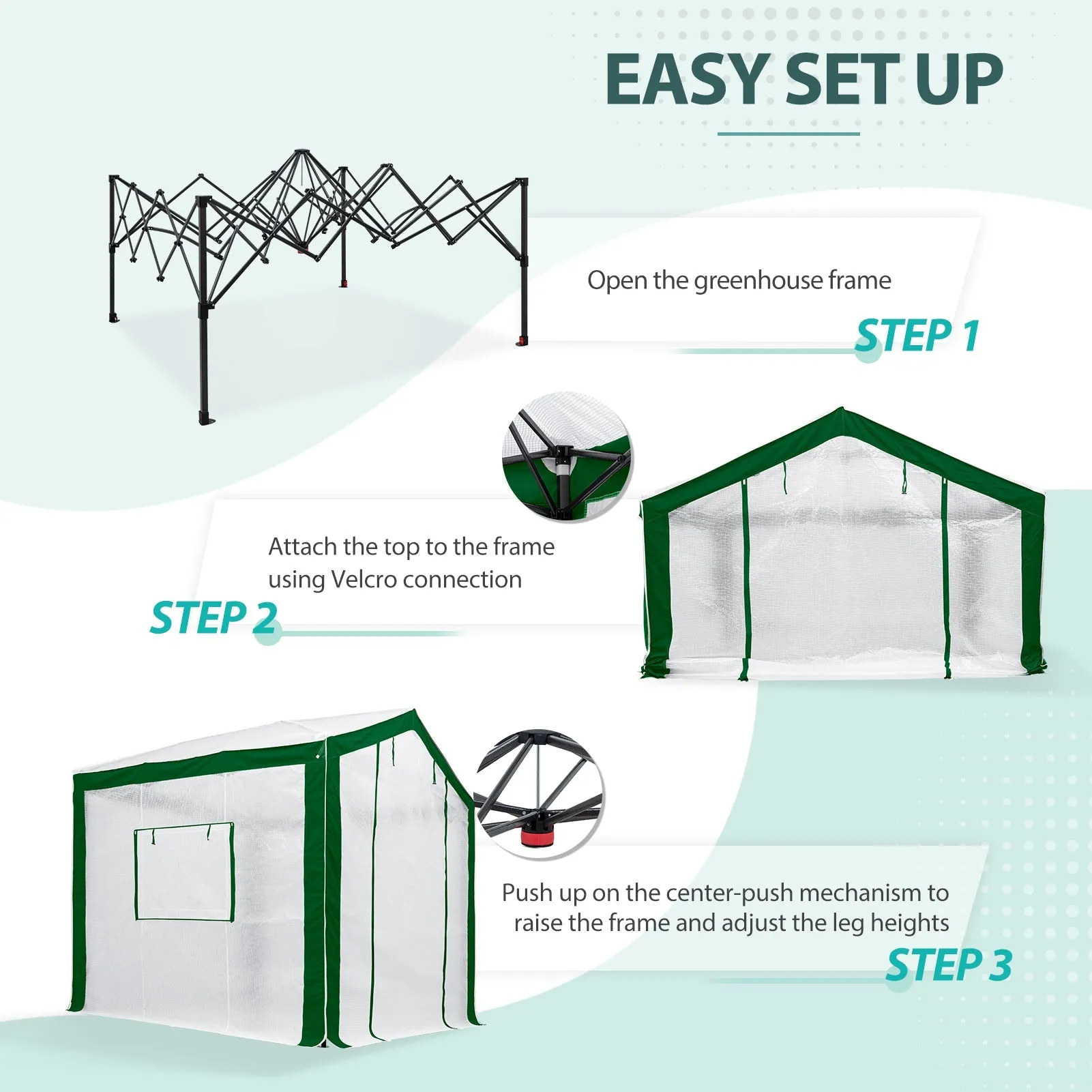 EAGLE PEAK 8x8 Portable Walk-in Greenhouse