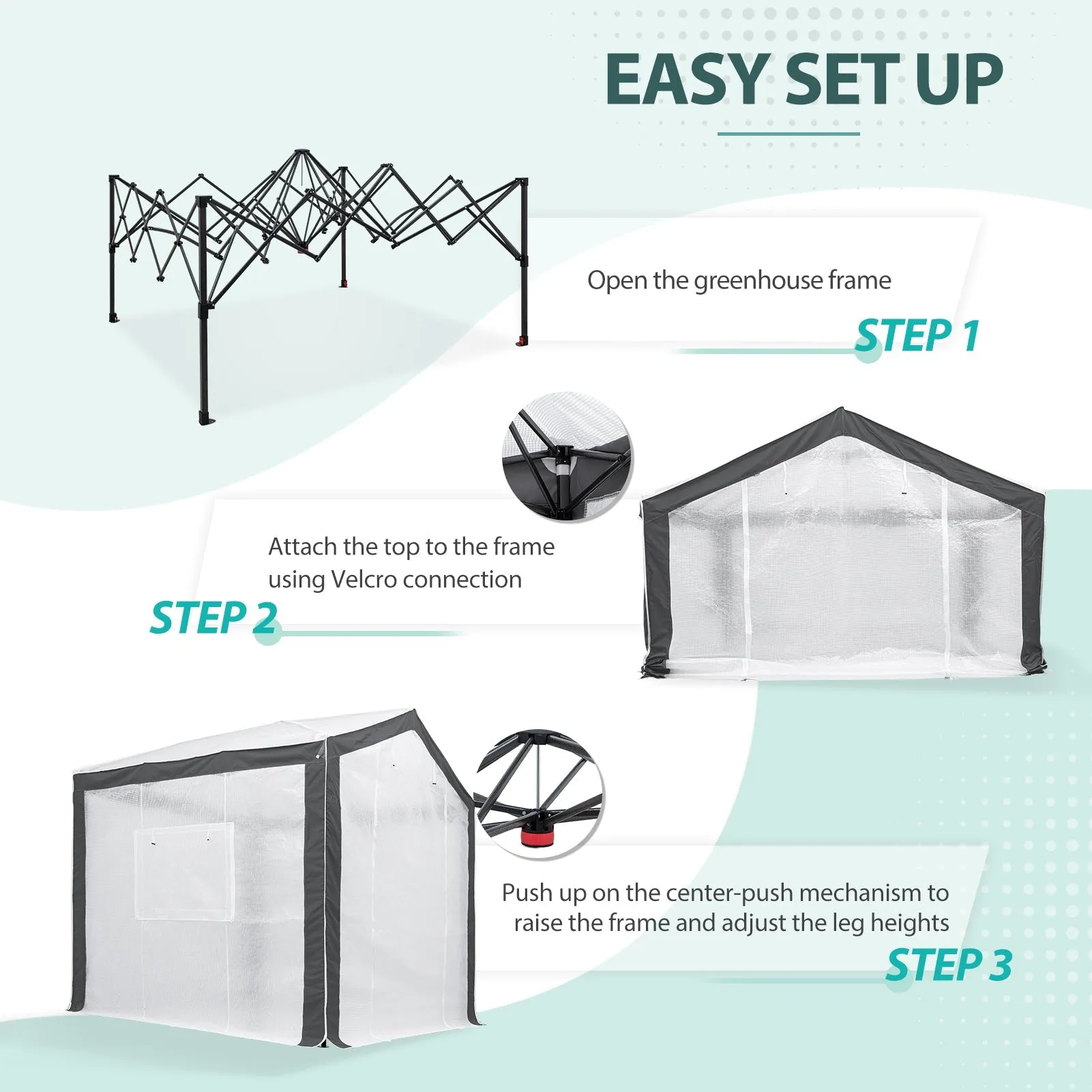 EAGLE PEAK 8x8 Portable Walk-in Greenhouse