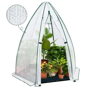 EAGLE PEAK Bubble Film Cover Portable Mini Dome Greenhouse，63”x63”x72”