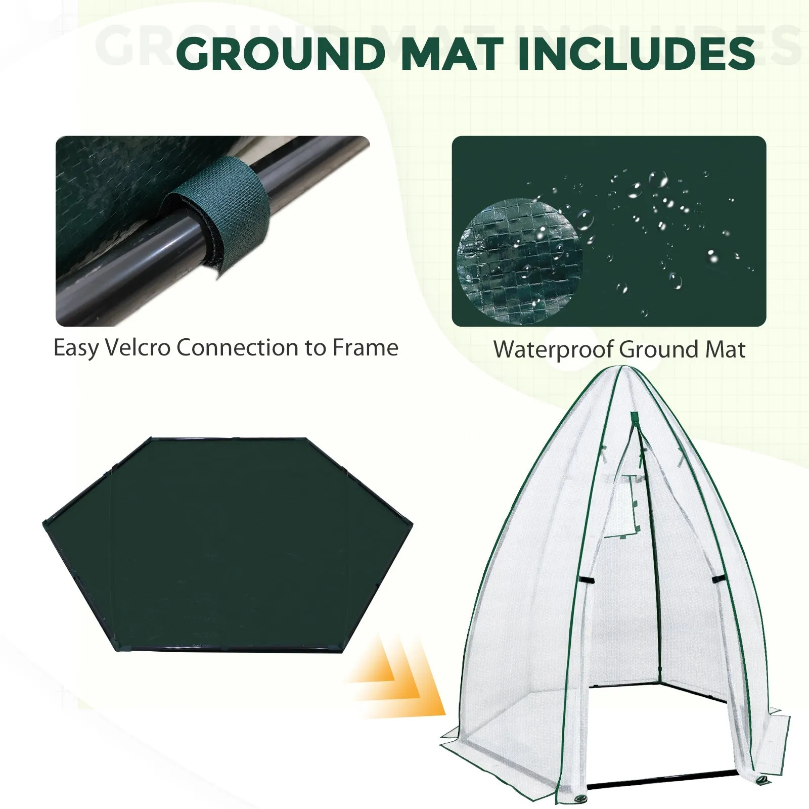 EAGLE PEAK Bubble Film Cover Portable Mini Dome Greenhouse，63”x63”x72”