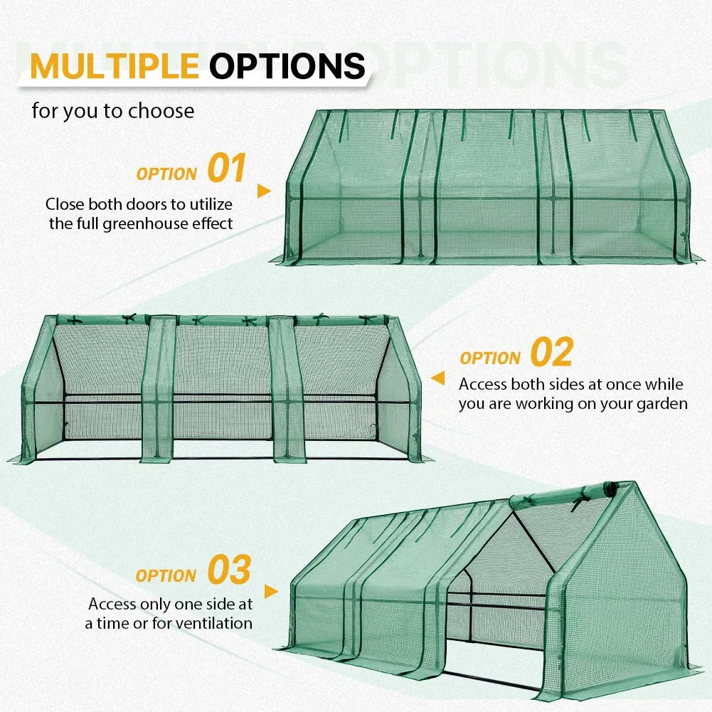 EAGLE PEAK Mini Garden Portable Greenhouse,96"x36"x36"