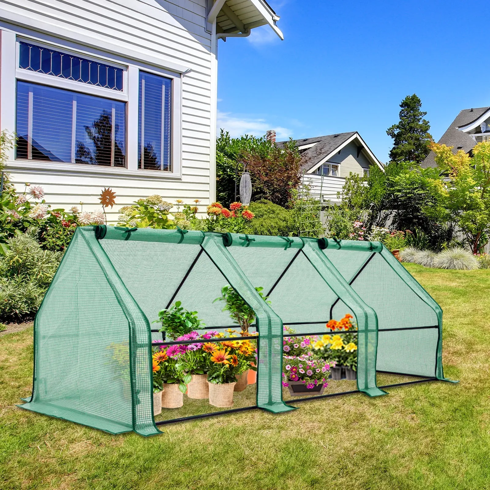 EAGLE PEAK Mini Garden Portable Greenhouse,96"x36"x36"