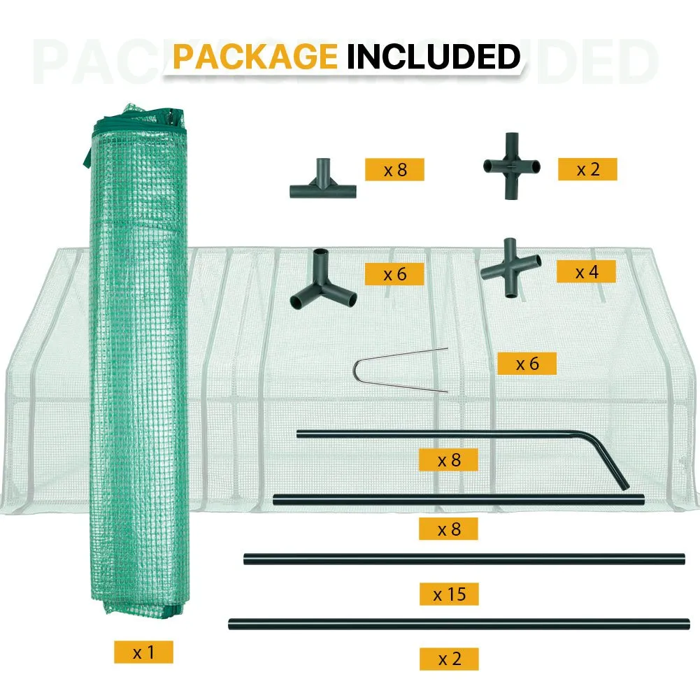 EAGLE PEAK Mini Garden Portable Greenhouse,96"x36"x36"