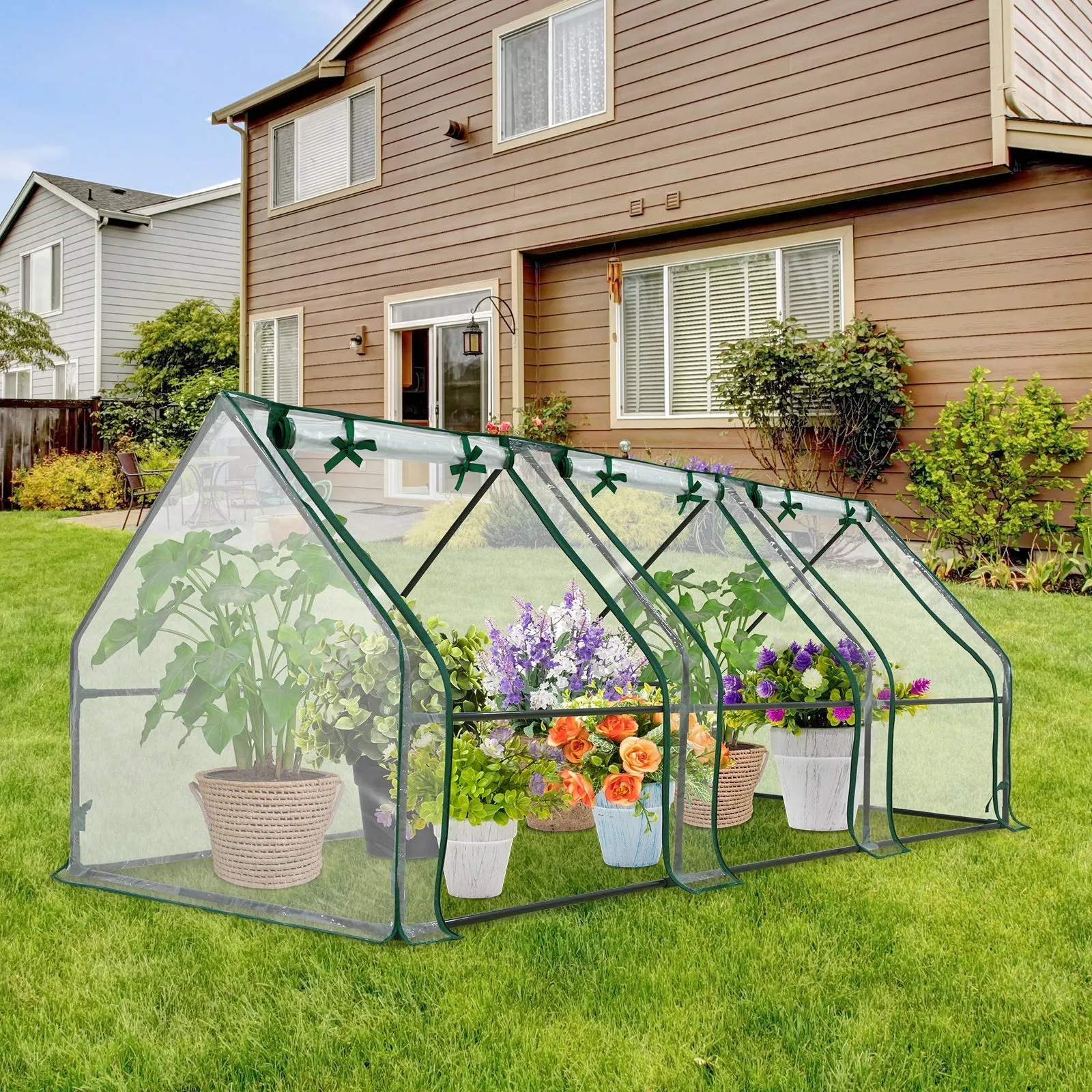 EAGLE PEAK Mini Garden Portable Greenhouse,96"x36"x36"